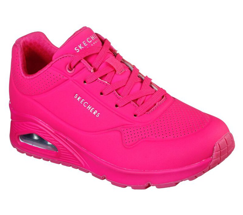 Skechers Dam Rosa Snörskor - Uno - Neon Nights - Sverige (IFLRQ-8753)